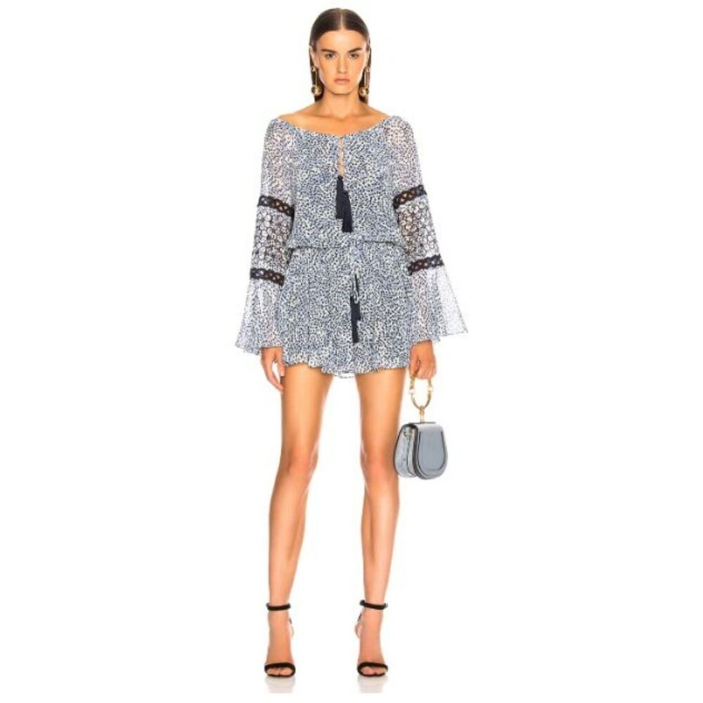 Alexis Blue and White Mini Dress